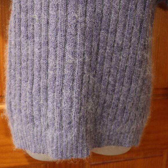 Fantasie Terrens Periwinkle Cowl Neck Cap Sleeve Mohair Sweater LG - Picture 6 of 12